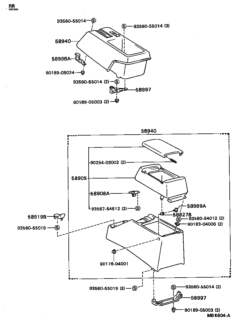 58804-16010 PANEL SUB-ASSY, CONSOLE, UPPER product image