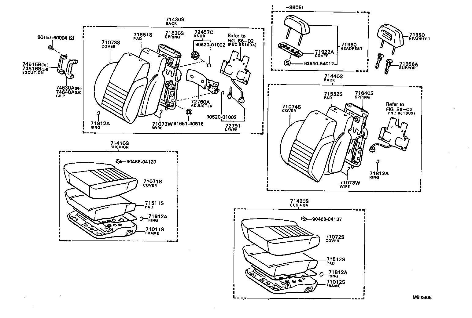 71071-16510 COVER, FRONT SEAT CUSHION, RH(FOR SEPARATE TYPE) product image