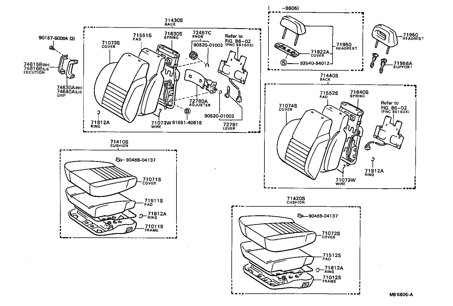 71071-16480 COVER, FRONT SEAT CUSHION, RH(FOR SEPARATE TYPE) product image
