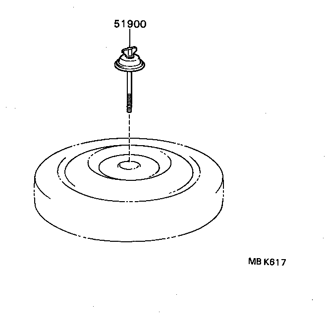 51900-16040 CARRIER ASSY, SPARE WHEEL product image