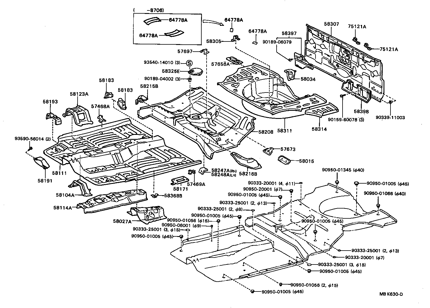 58307-16270 PANEL SUB-ASSY, BODY LOWER BACK product image