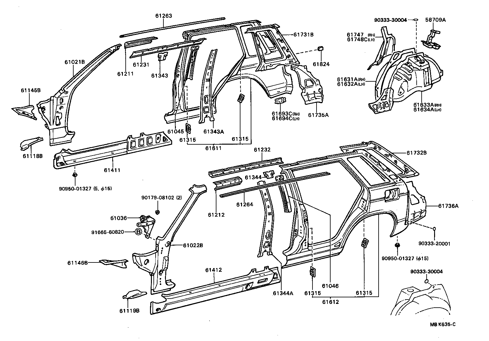 61601-16671 PANEL, QUARTER, RH product image