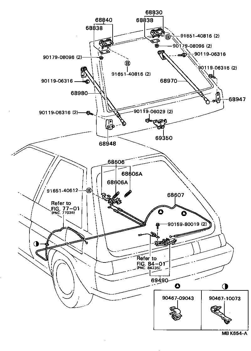 64607-16160 CABLE SUB-ASSY, BACK DOOR LOCK CONTROL product image