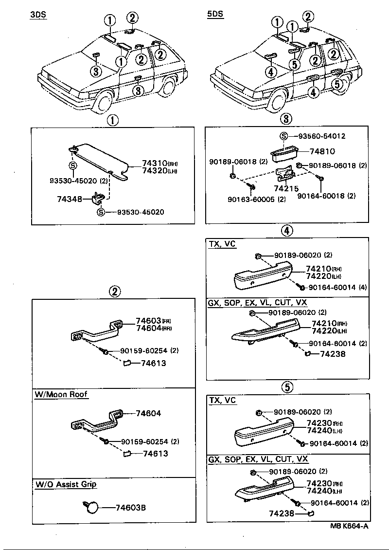 74310-16360-08 VISOR ASSY, RH product image