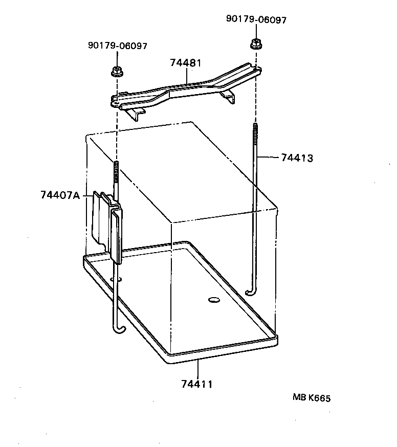 74404-16060 CLAMP, BATTERY HOLD DOWN product image