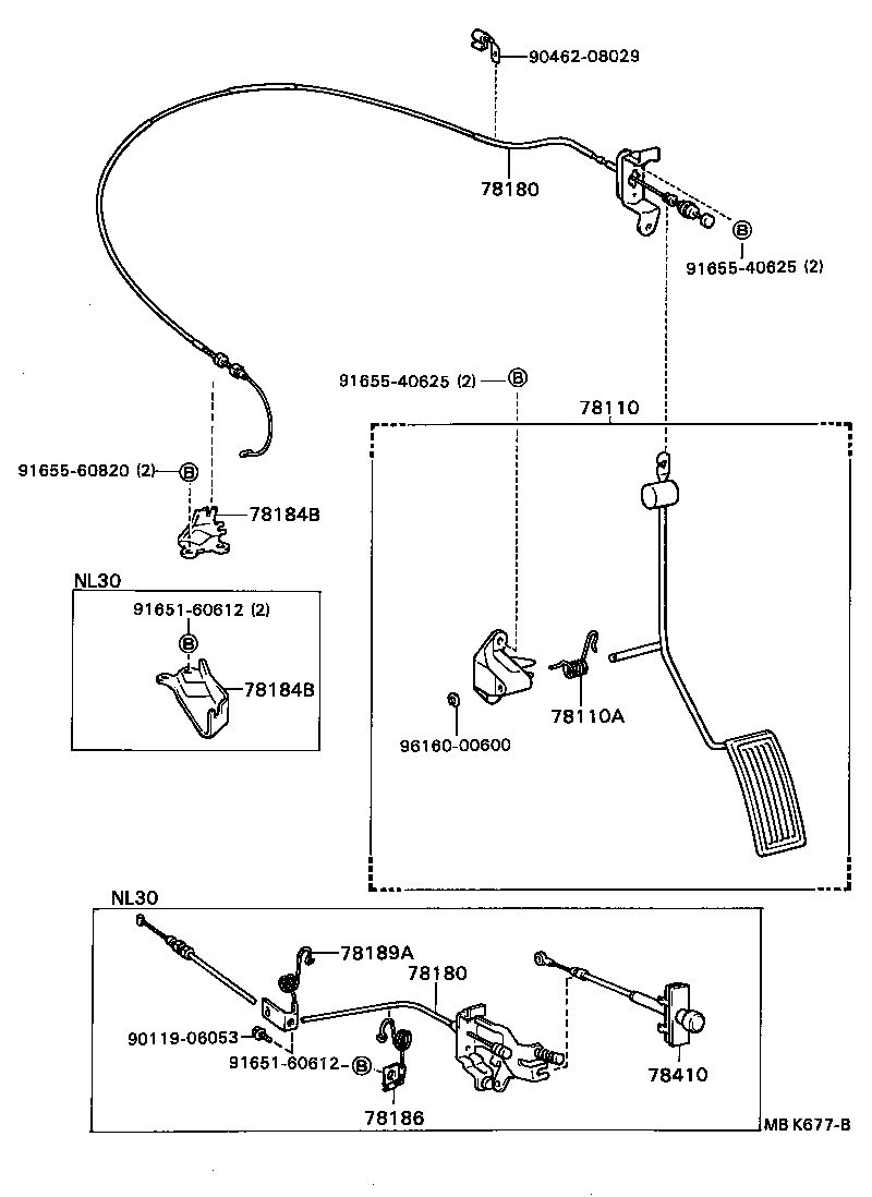 90508-23098 SPRING (FOR ACCELERATOR PEDAL ROD) product image