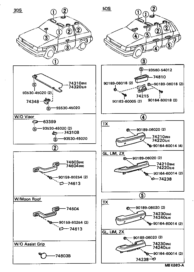 63399-20010-28 COVER, VISOR HOLDER HOLE product image