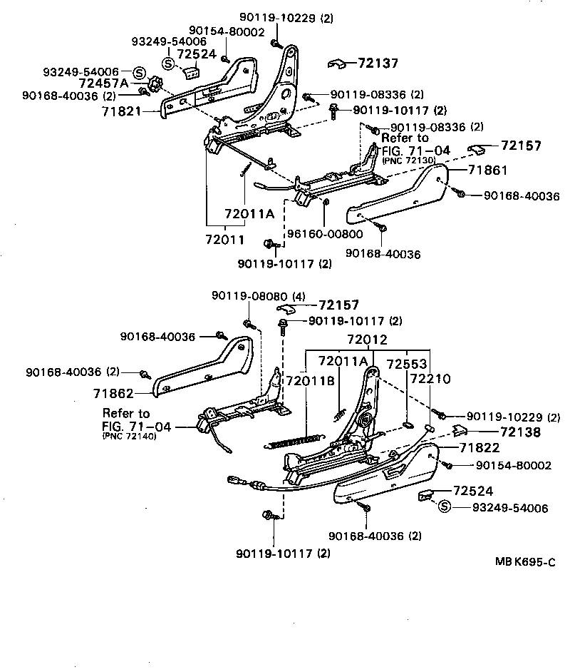 71513-16010 PAD, FRONT SEAT CUSHION, RH(FOR SEPARATE TYPE) product image