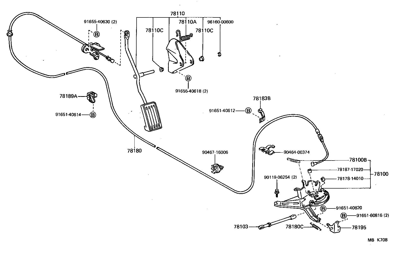 78120-17010 ROD ASSY, ACCELERATOR PEDAL product image