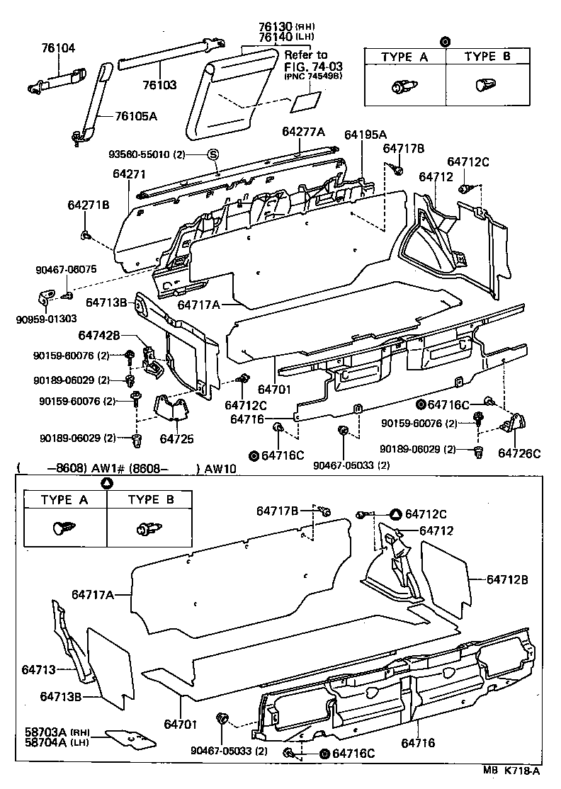 64717-17010 COVER, LUGGAGE COMPARTMENT TRIM, FRONT product image
