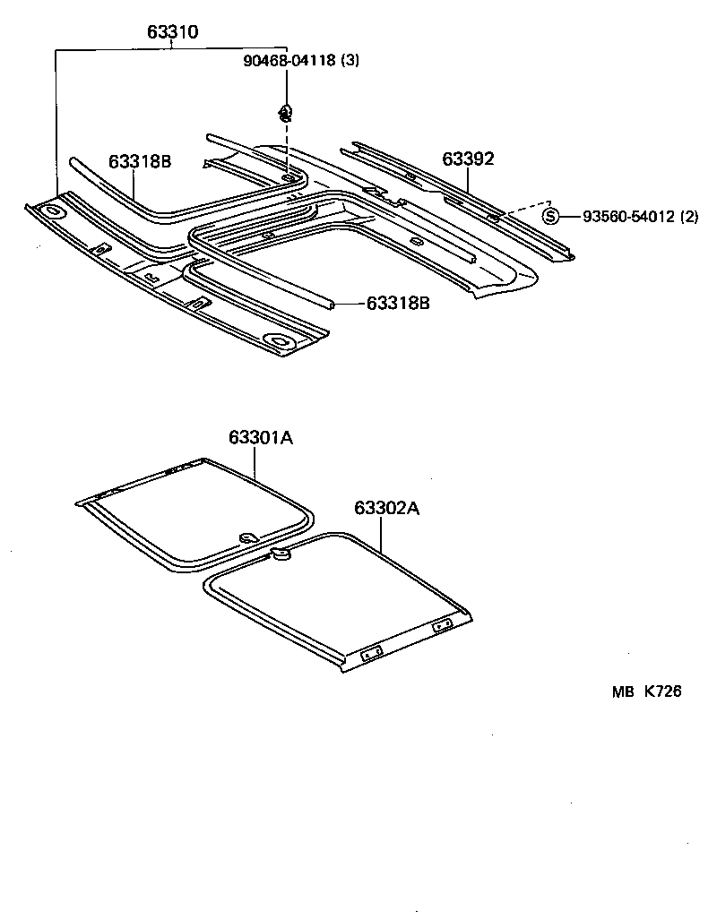 63352-17010 PAD, ROOF HEADLINING, END product image