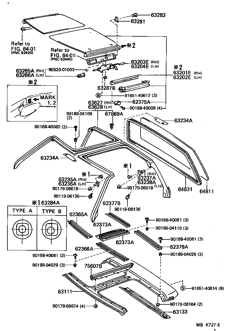 Toyota 63141-17010 REINFORCEMENT SUB-ASSY, ROOF PANEL, CENTER