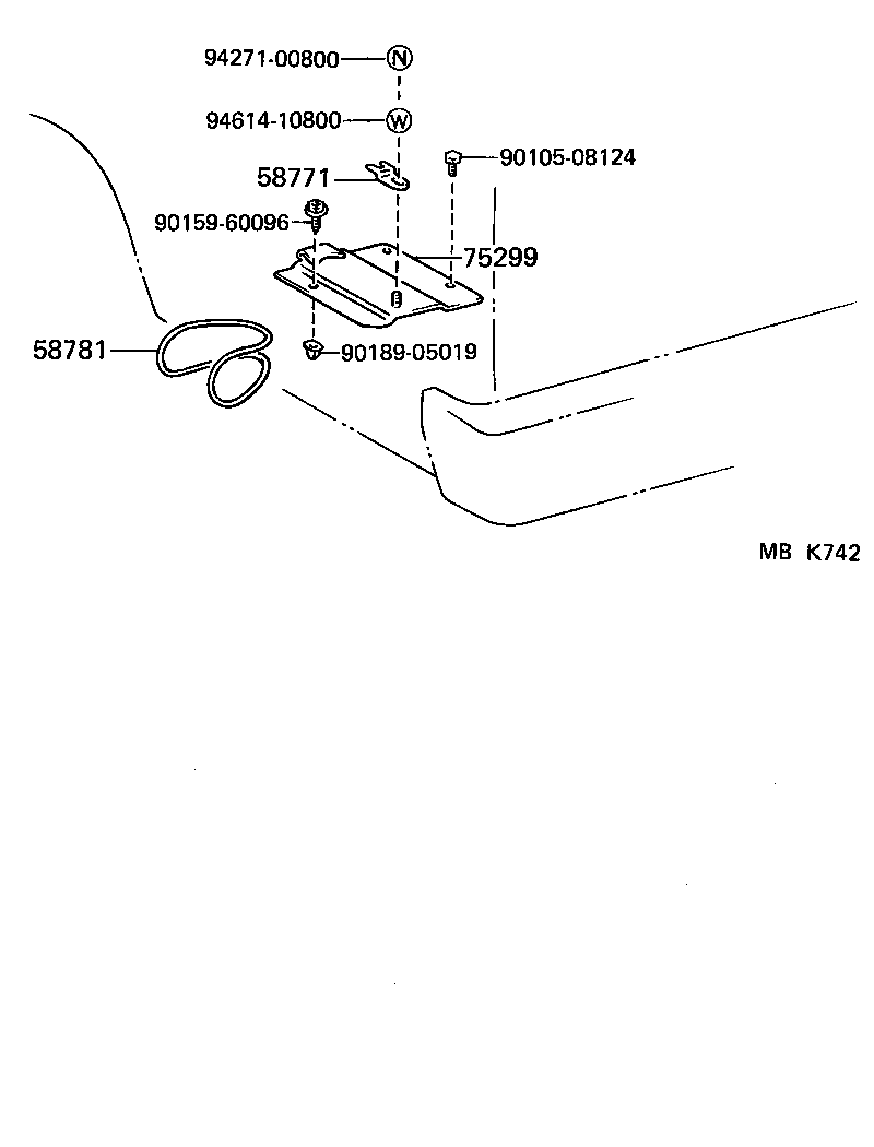 75299-95700 BASE, JACK HOLDER product image