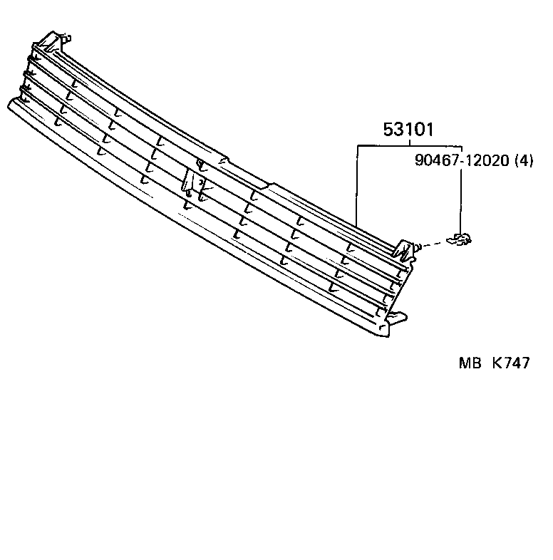 53101-02020-E2 GRILLE SUB-ASSY, RADIATOR product image