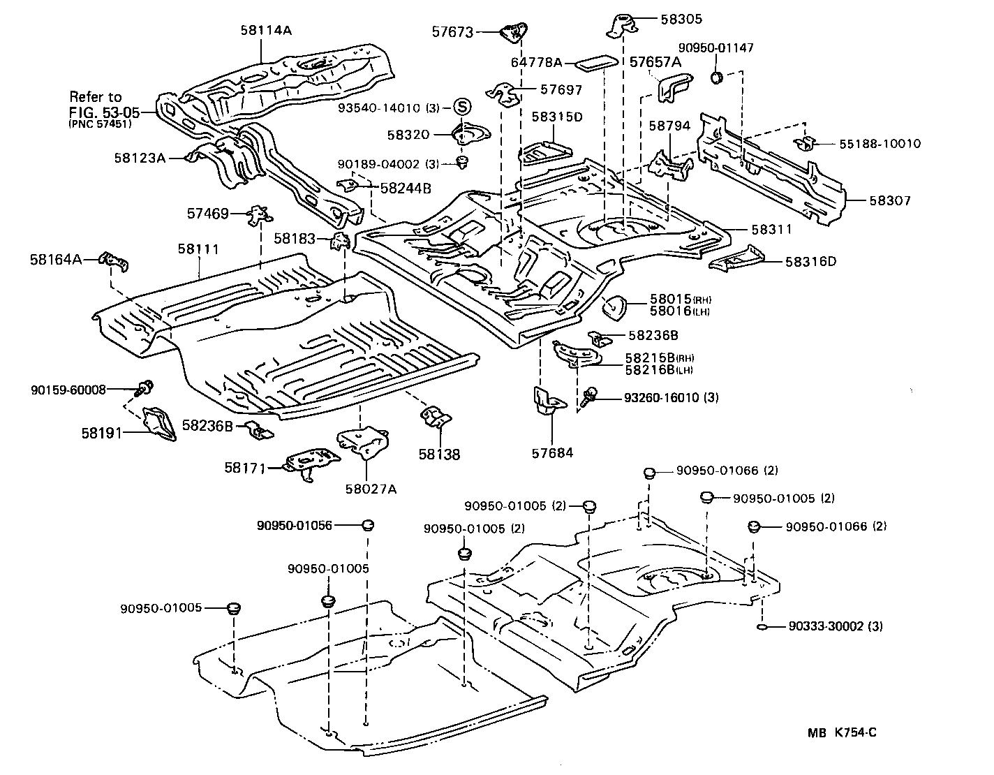 Toyota 58192-01010 FOOTREST, FRONT FLOOR