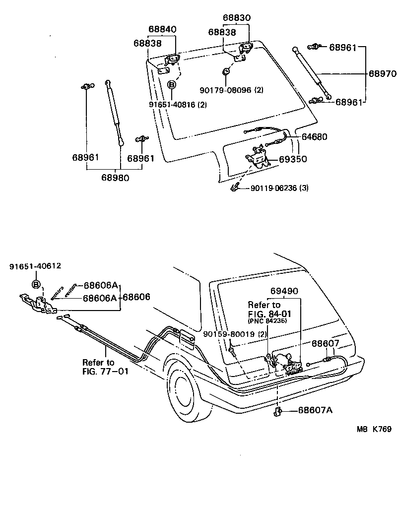 64607-02010 CABLE SUB-ASSY, BACK DOOR LOCK CONTROL product image