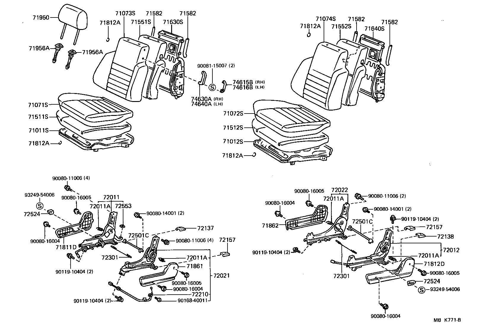 Toyota 71073-02010-J7 COVER, FRONT SEAT BACK, RH(FOR SEPARATE TYPE)