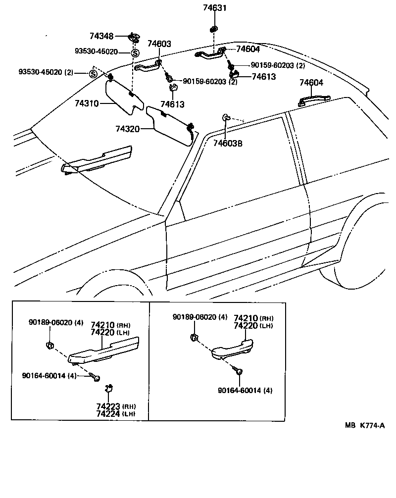 Toyota 74631-01010-J9 HOOK, COAT, A