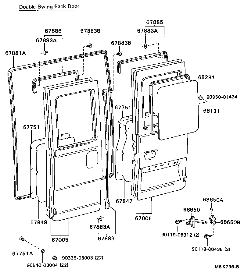 67751-90B00 BOARD, BACK DOOR TRIM product image