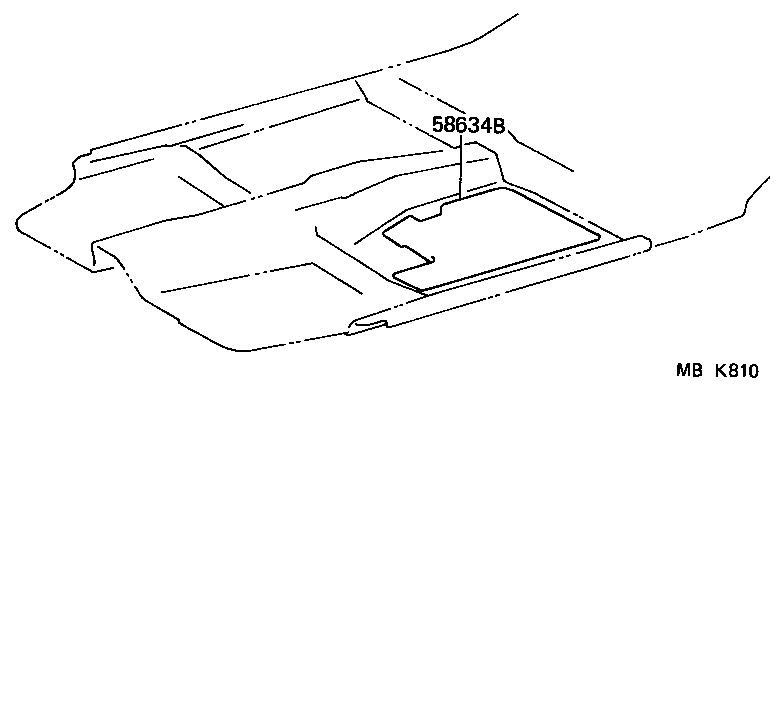58634-16010 PAD, FRONT FLOOR SILENCER, REAR SIDE product image