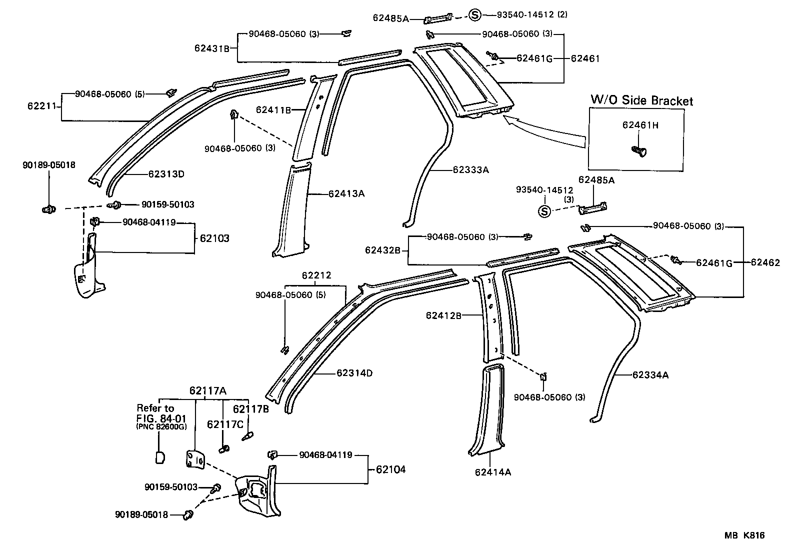 67771-32010 RETAINER (FOR QUARTER INSIDE TRIM BOARD) product image