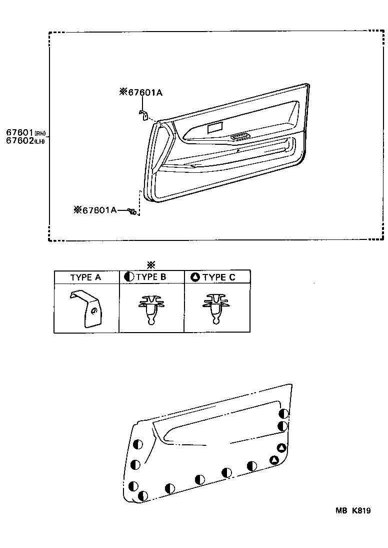 67862-16210 WEATHERSTRIP, FRONT DOOR, LH product image