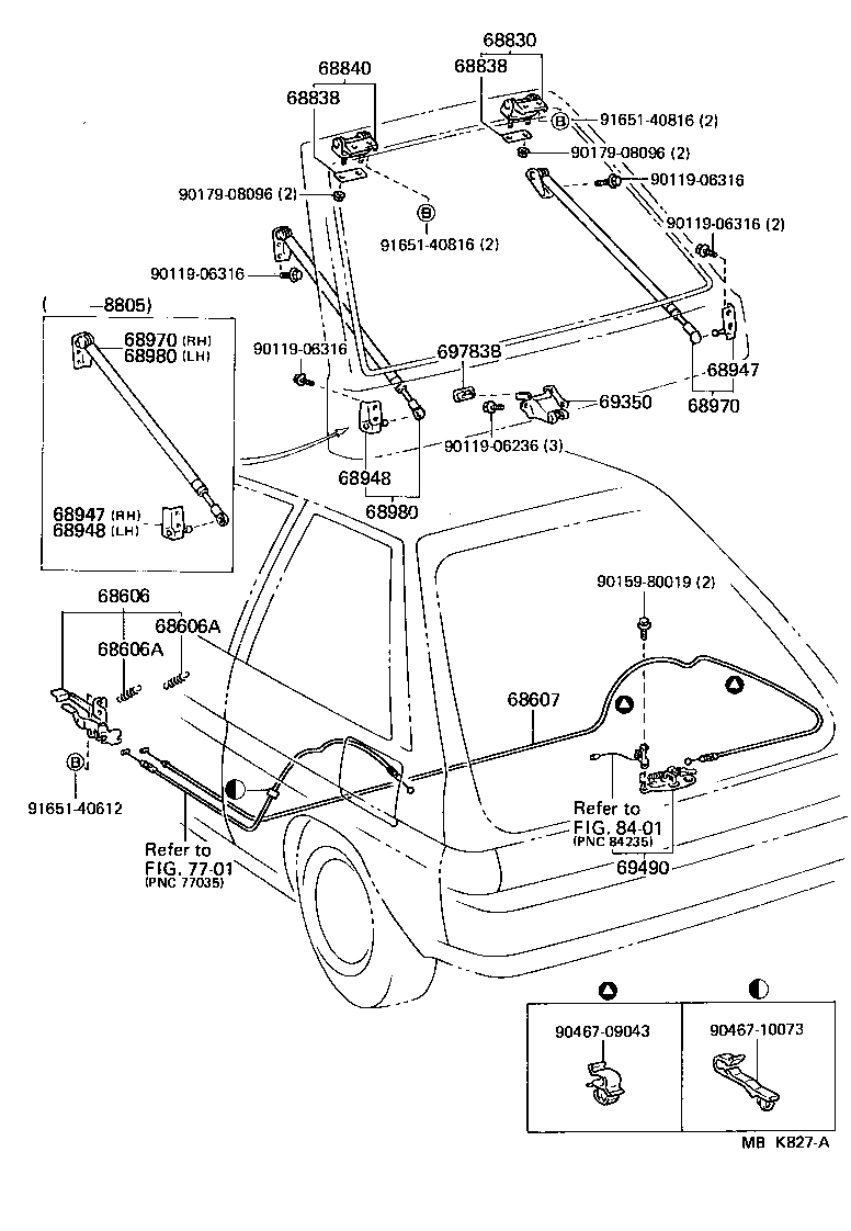 Toyota 64607-16170 CABLE SUB-ASSY, BACK DOOR LOCK CONTROL