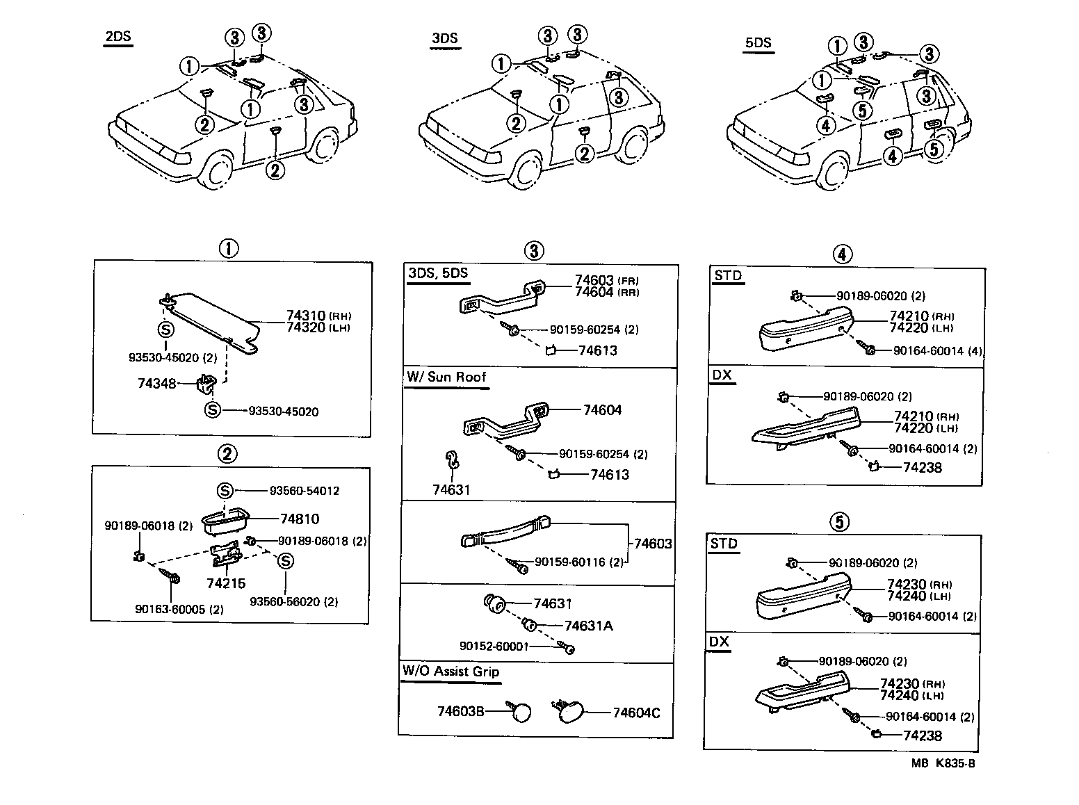 Toyota 74811-16020-05 PULL ASSY, DOOR, INSIDE