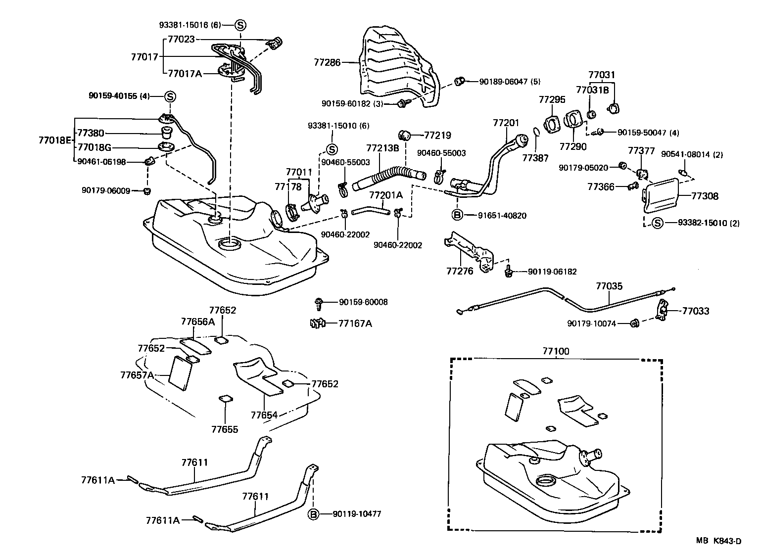 Toyota 77205-16031 TUBE, FUEL MAIN, NO.1