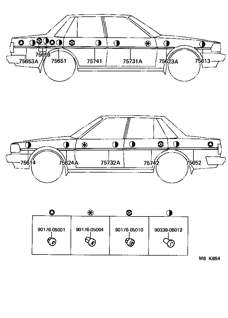 67918-22060-07 PLATE, REAR DOOR SCUFF, OUTSIDE LH product image