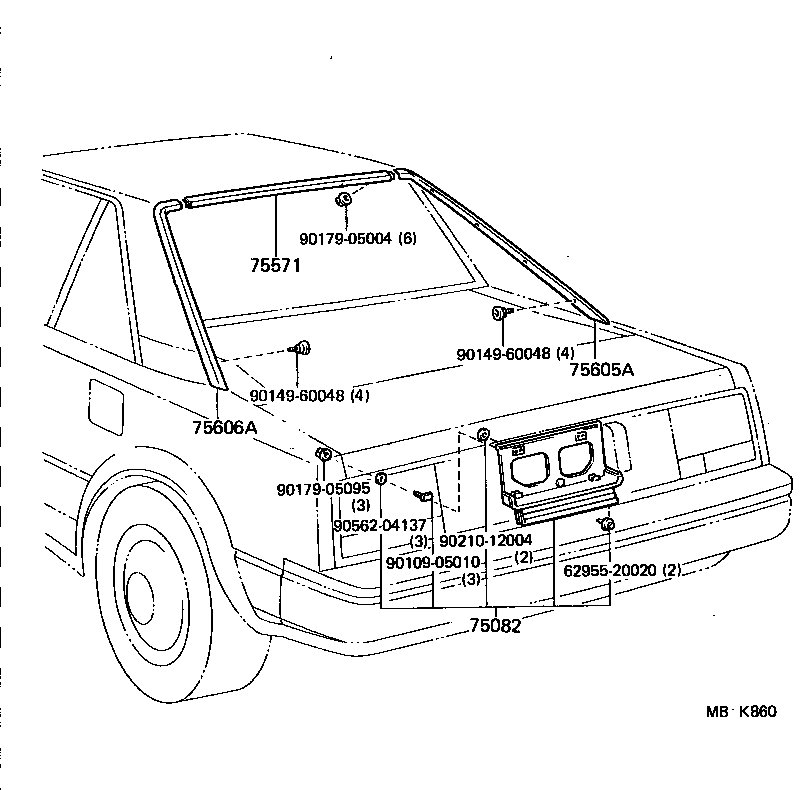 75082-17011 PANEL SUB-ASSY, LOWER BACK FINISH, CENTER product image
