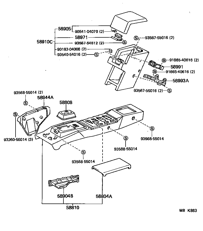 55477-17010 BEZEL, CIGARETTE LIGHTER HOLE product image