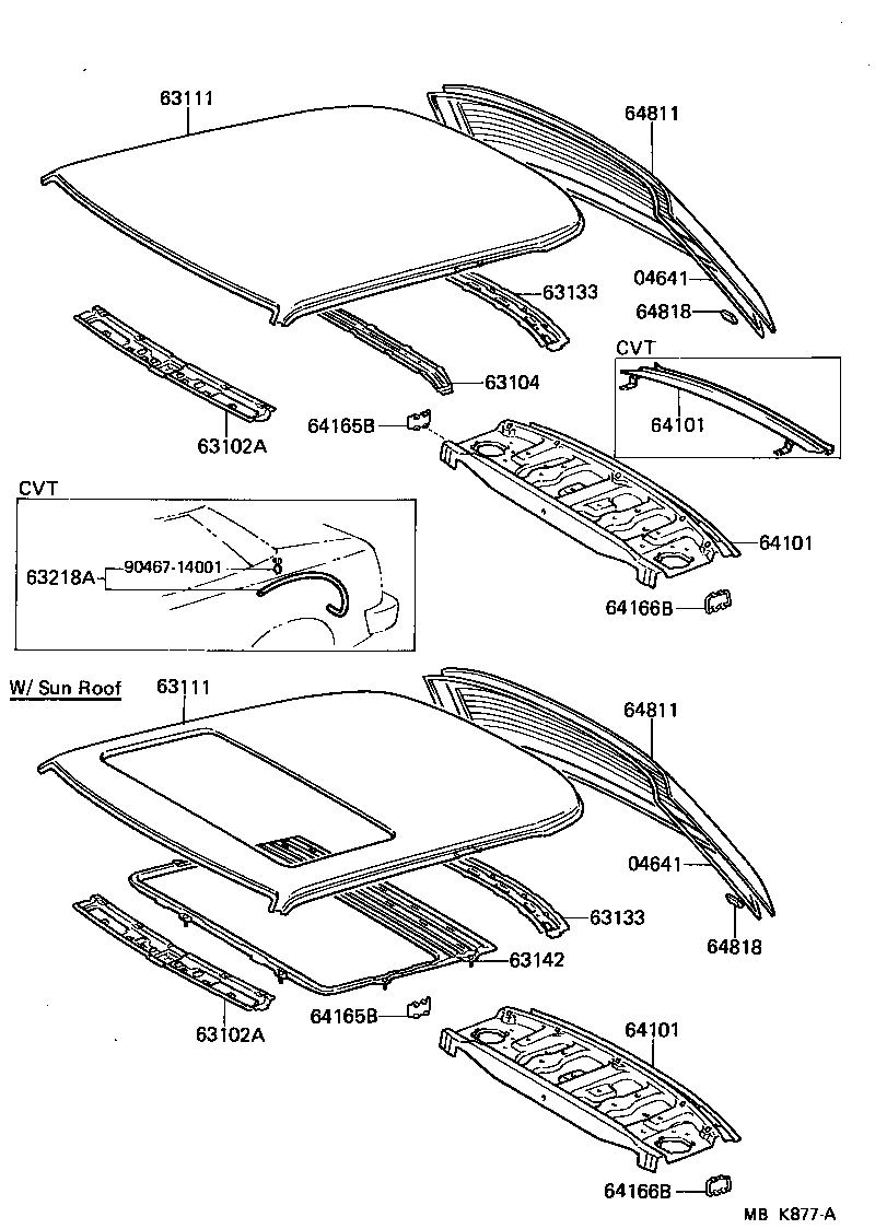 Toyota 63207-20030 RAIL SUB-ASSY, SLIDING ROOF GUIDE, RH