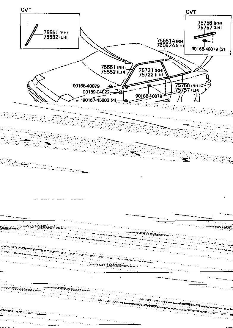 75720-20280 MOULDING, FRONT DOOR BELT, LH product image