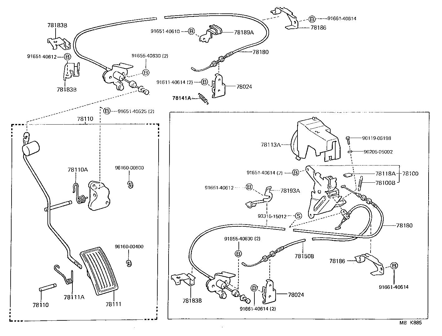 78183-20060 CLAMP, ACCELERATOR CONTROL CABLE product image