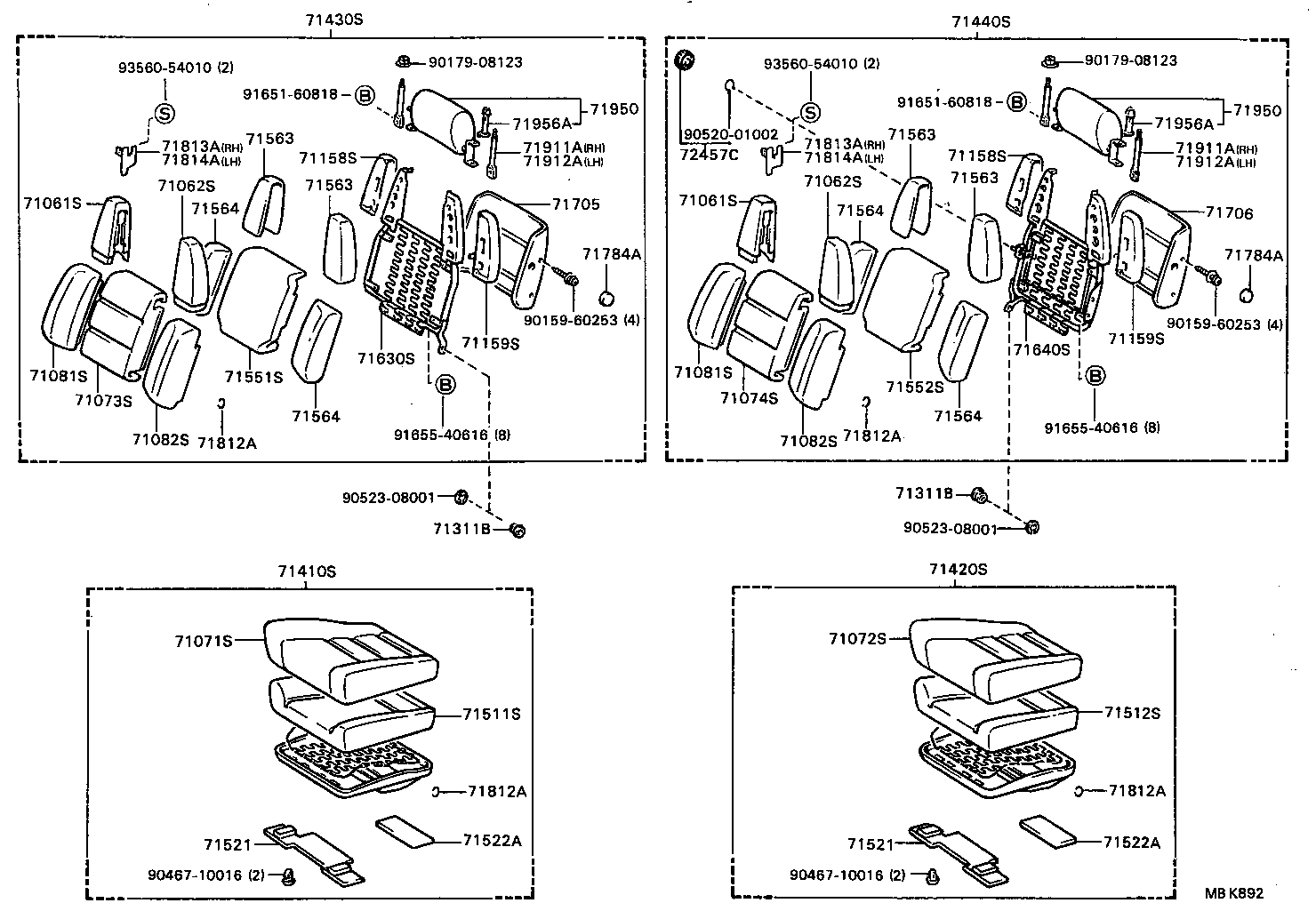71610-22280 SPRING ASSY, FRONT SEAT CUSHION, RH(FOR SEPARATE TYPE) product image