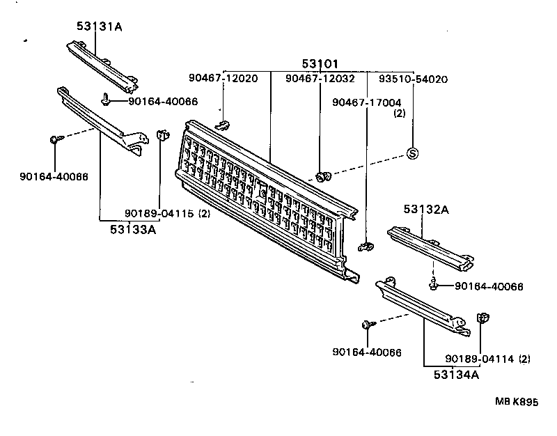 53134-22040 DOOR, HEADLAMP, LOWER LH product image