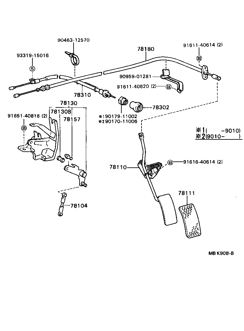 78301-95110 CABLE ASSY, CHOKE product image