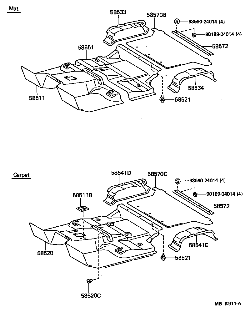 58570-90K02-06 CARPET ASSY, REAR FLOOR product image
