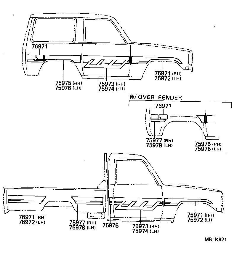 75985-90K02-07 STRIPE, SIDE, RH NO.2 product image