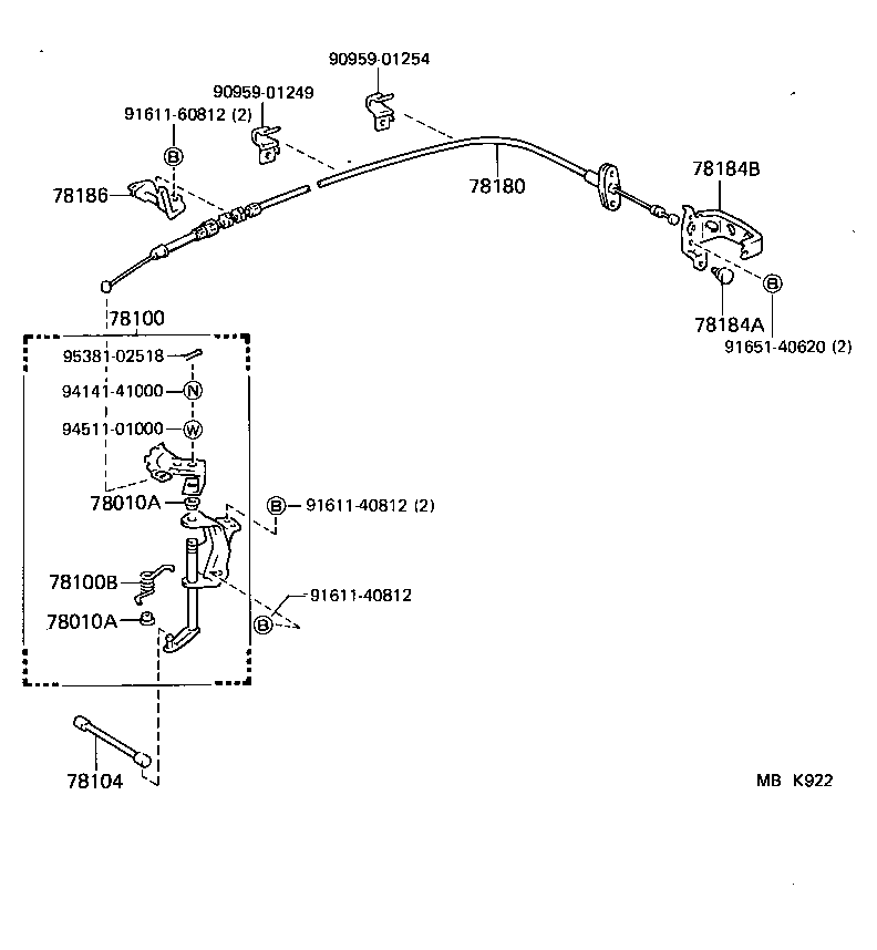 78180-90K02 WIRE ASSY, ACCELERATOR product image