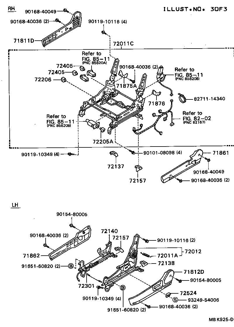 71630-22430 SPRING ASSY, FRONT SEAT BACK, RH(FOR SEPARATE TYPE) product image