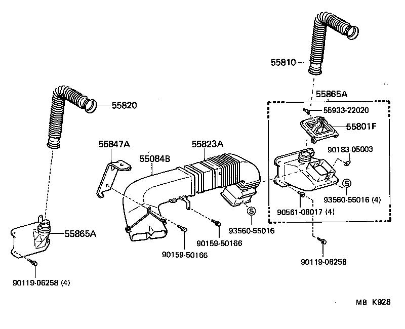 55810-95403 BOX, INSTRUMENT VENTILATOR product image