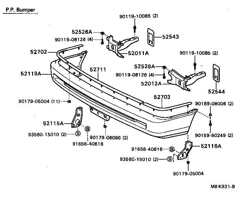 52021-32050 REINFORCEMENT SUB-ASSY, FRONT BUMPER product image