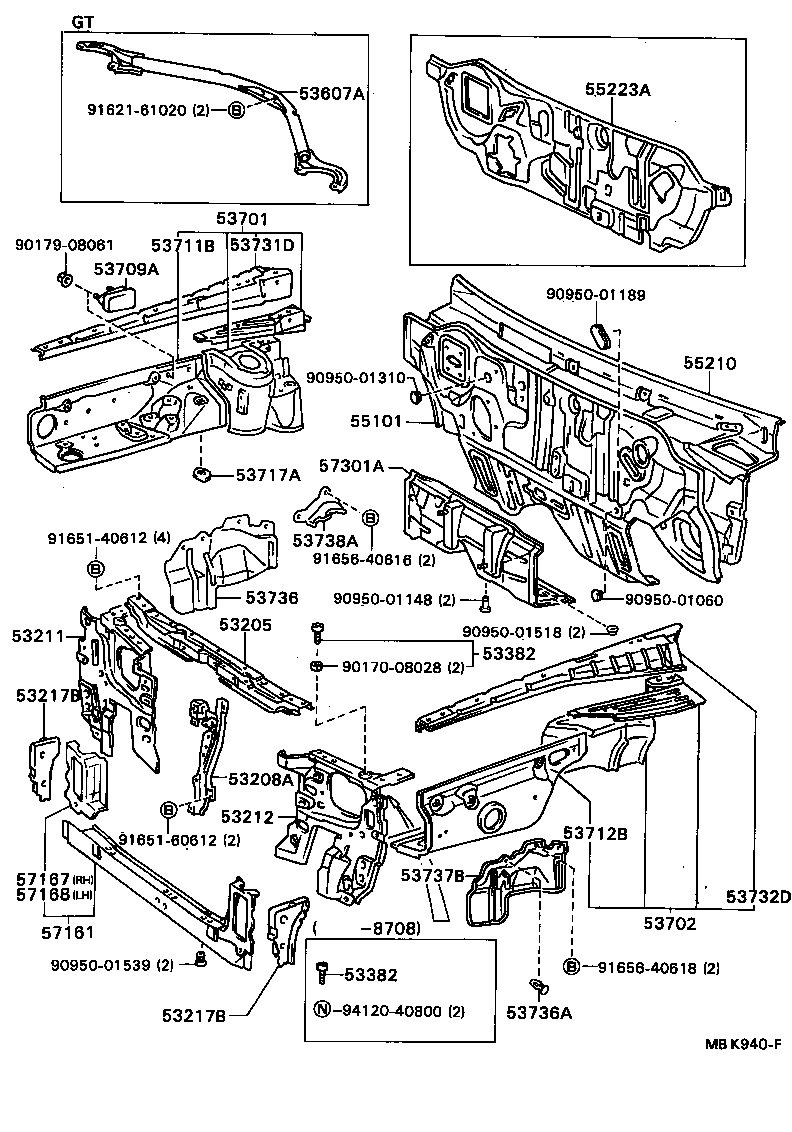 53702-32909 APRON SUB-ASSY, FRONT FENDER, LH product image