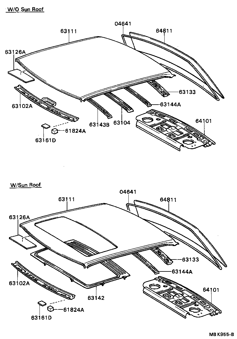 Toyota 63148-32010 REINFORCEMENT, ROOF PANEL, NO.7