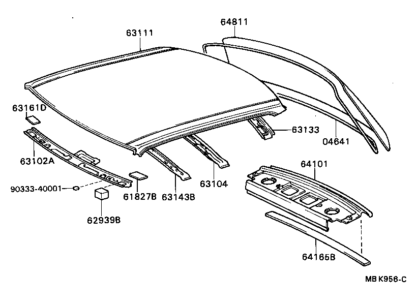 64165-32010 COVER, UPPER BACK PANEL HOLE, NO.1 product image
