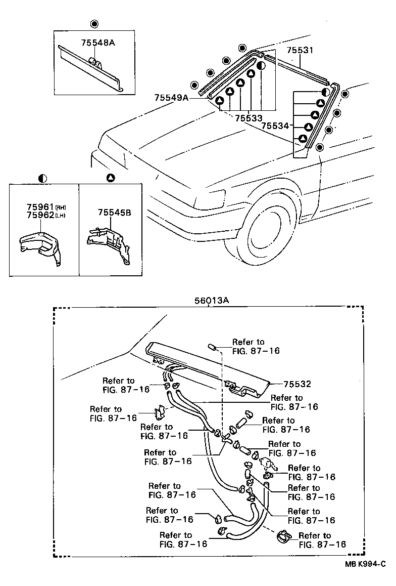 75504-32010 MOULDING, WINDSHIELD, LOWER product image