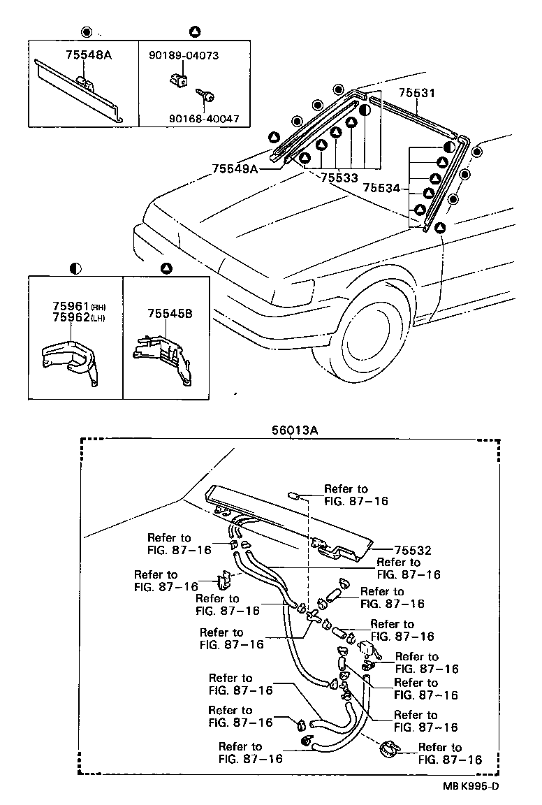 75504-32010 MOULDING, WINDSHIELD, LOWER product image