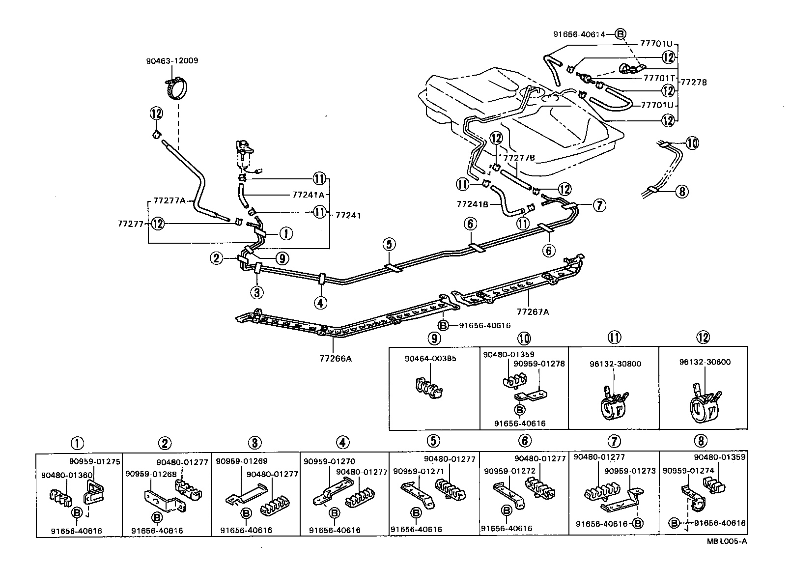 77035-32060 CABLE SUB-ASSY, FUEL LID LOCK CONTROL product image